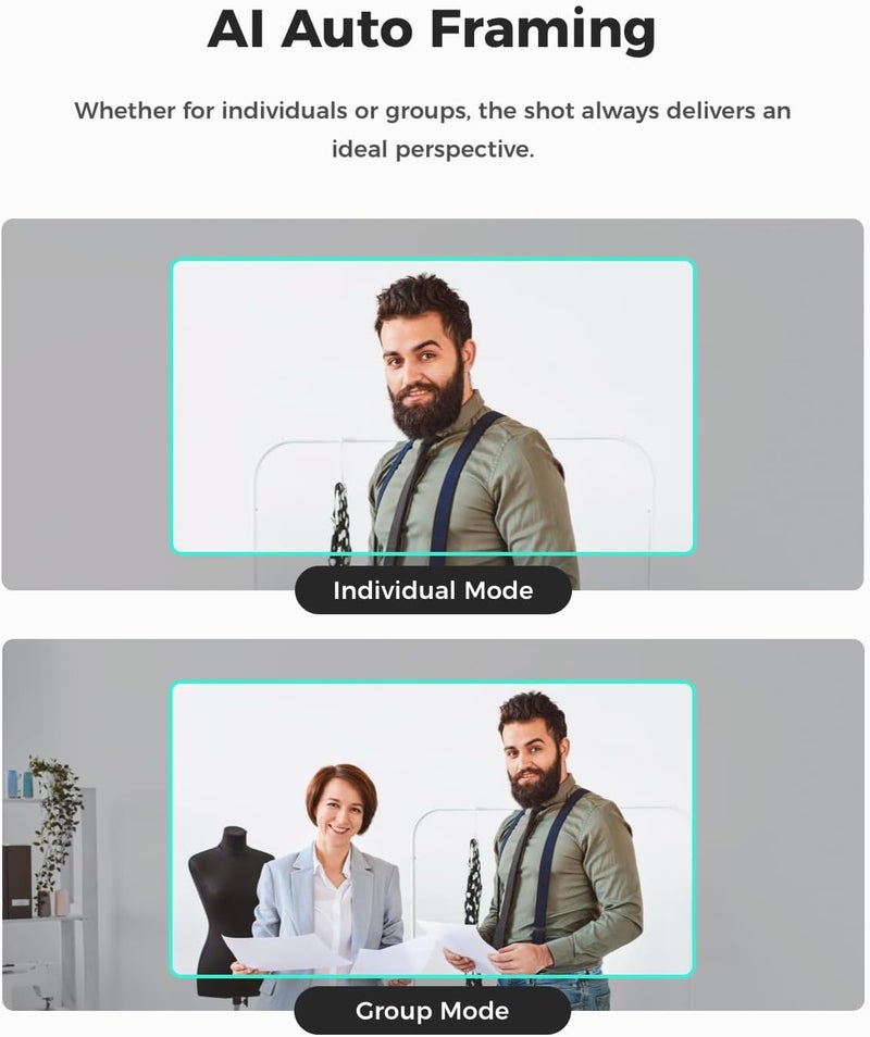 OBSBOT كاميرا ويب Meet SE 1080P 100FPS لجهاز الكمبيوتر، كاميرا بث بتقنية الذكاء الاصطناعي مع مستشعر 1/2.8"، وضع الجمال، التحكم بالإيماءات، HDR متدرج، كاميرا ويب لجهاز الكمبيوتر المكتبي، اللابتوب، الاجتماعات. (أخضر أوريورا) - Image 5